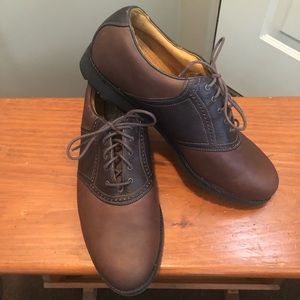 Nike Air Comfort Waverly Brown Leather Golf Shoes Size 10-Wide